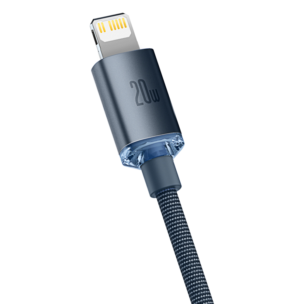 Kabel USB Baseus Typ-C na Lightning 20W Crystal Shine Series 2m czarny / 3