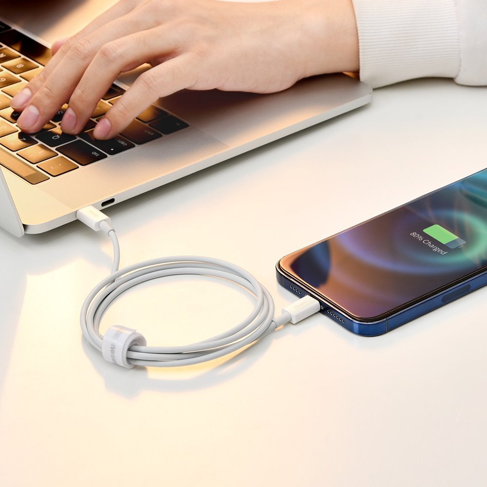 Kabel USB Baseus Superior Typ-C na Lightning 20W CATLYS-A02 1m biay APPLE iPhone SE 2020 / 10