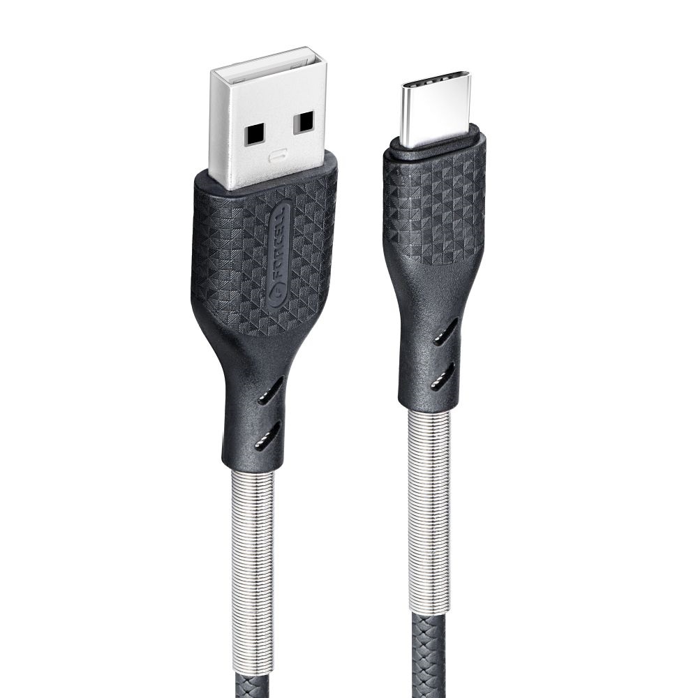 Kabel USB Forcell Carbon Typ-C QC3.0 3A CB-02B 1m czarny Xiaomi Poco X3