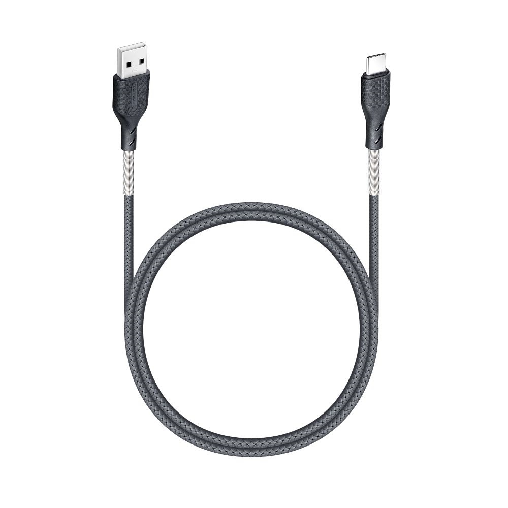 Kabel USB Forcell Carbon Typ-C QC3.0 3A CB-02B 1m czarny Lenovo Moto E 3rd Gen / 3