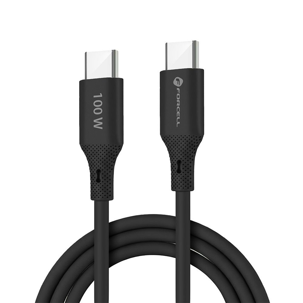 Kabel USB Forcell F-Energy 100W Silicone C347 Typ-C na Typ-C1m czarny SAMSUNG Galaxy A14 4G