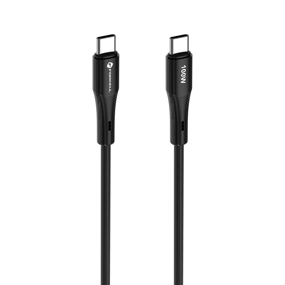 Kabel USB Forcell F-Energy 100W Silicone C347 Typ-C na Typ-C1m czarny SAMSUNG Galaxy A14 4G / 4