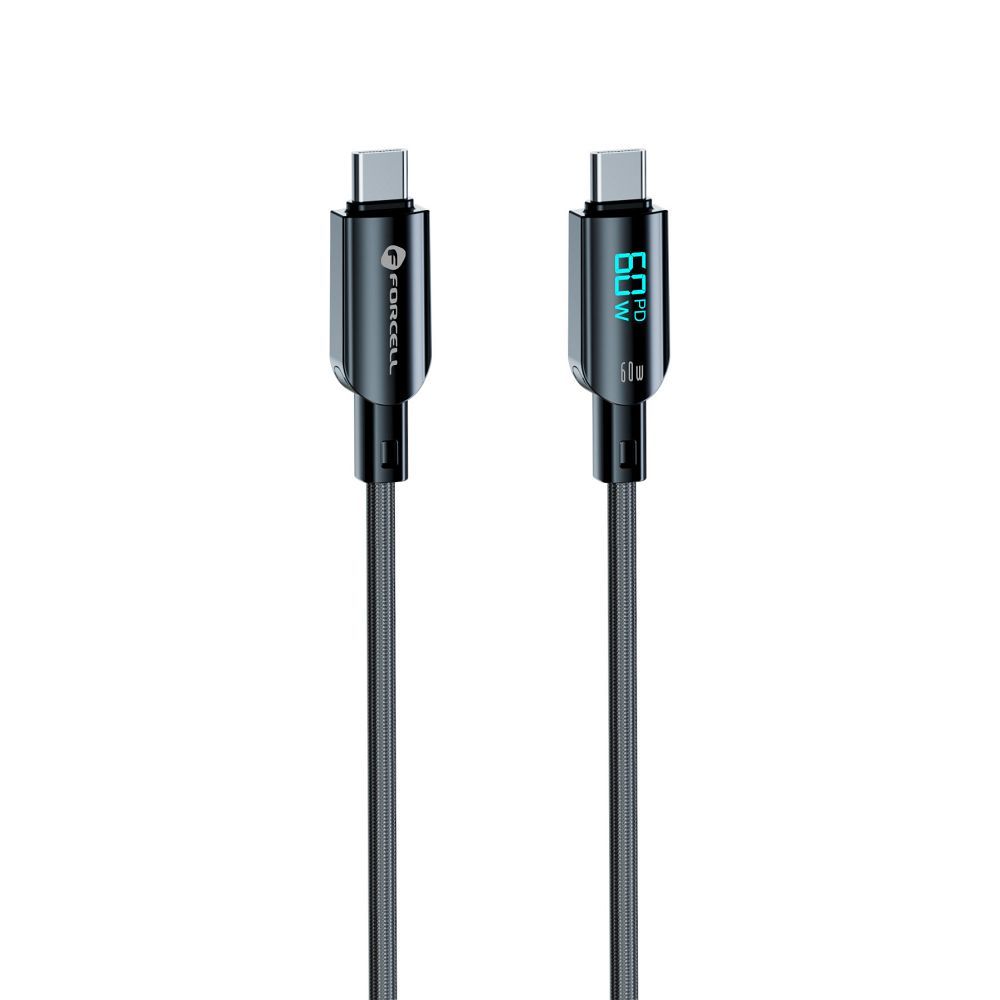 Kabel USB Forcell F-Energy 60W Digital Typ-C na Typ-C1,2 m czarny SAMSUNG Galaxy A23 5G / 2 Kabel USB Forcell F-Energy 60W Digital Typ-C na Typ-C1,2 m czarny SAMSUNG Galaxy A23 5G / 2