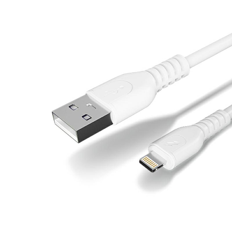 Kabel USB 1m 6A Lightning biay / 3