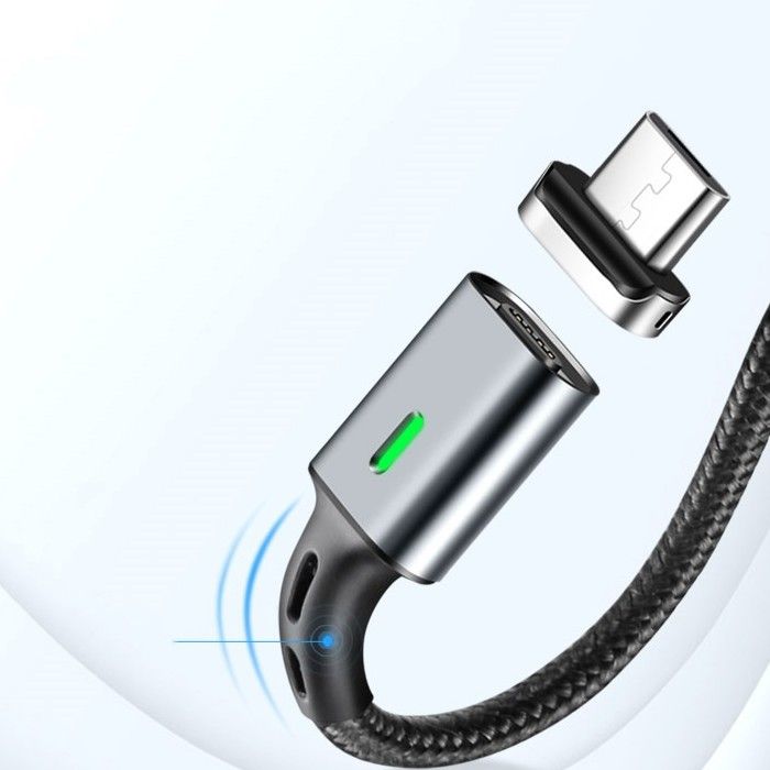 Kabel USB magnetyczny ELOUGH E05 microUSB czarny ALCATEL 1B 2022 / 2