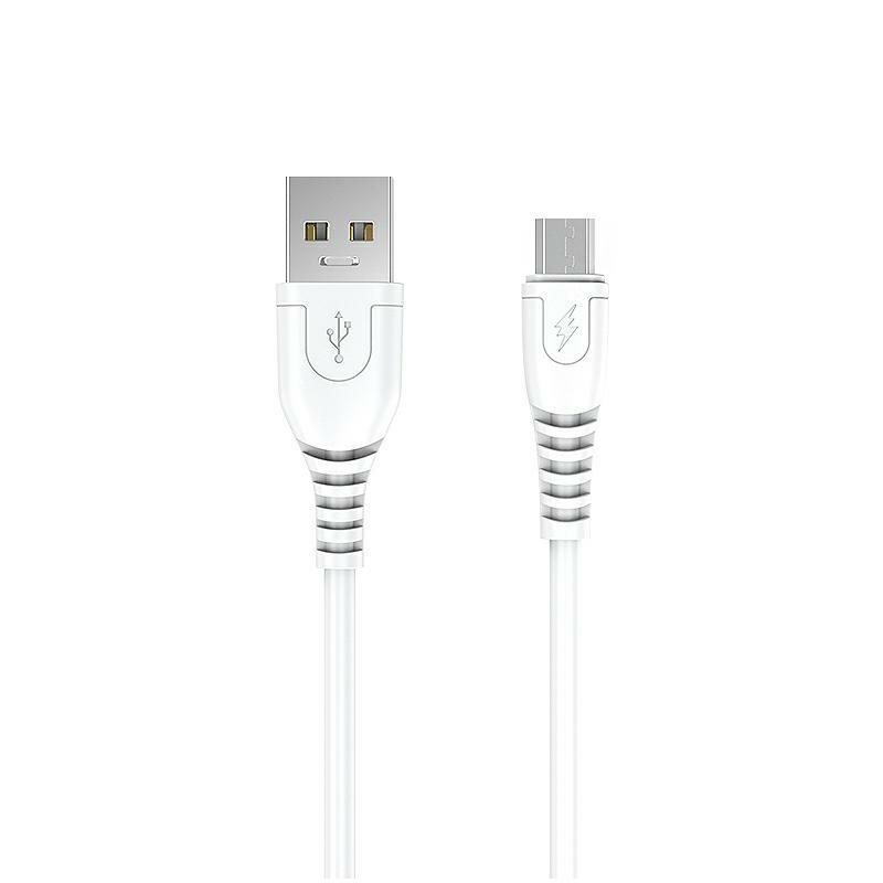 Kabel USB 1m 6A microUSB biay / 2