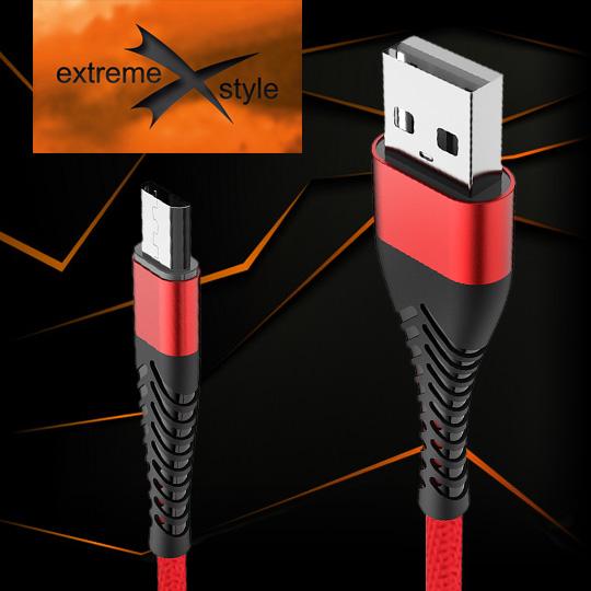 Kabel USB extreme Spider 3A 1,5m MicroUSB czerwony LG K8 / 2