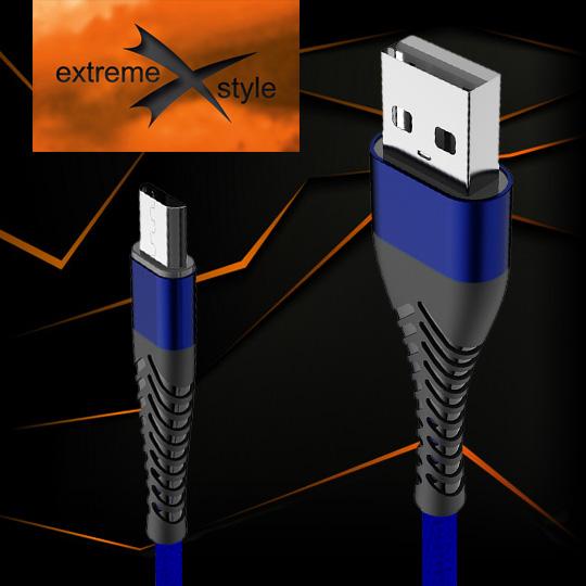 Kabel USB extreme Spider 3A 1,5m MicroUSB niebieski KAZAM Tornado 348 / 2