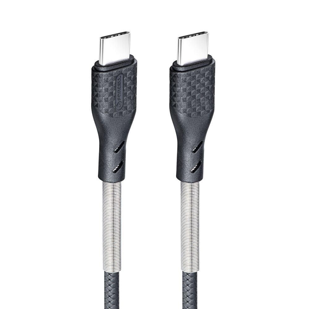 Kabel USB Forcell Carbon Typ-C na Typ-C QC 3.0 PD60W CB-02C 1m czarny LG G6