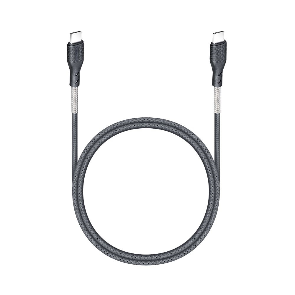 Kabel USB Forcell Carbon Typ-C na Typ-C QC 3.0 PD60W CB-02C 1m czarny MOTOROLA Moto G34 5G / 3