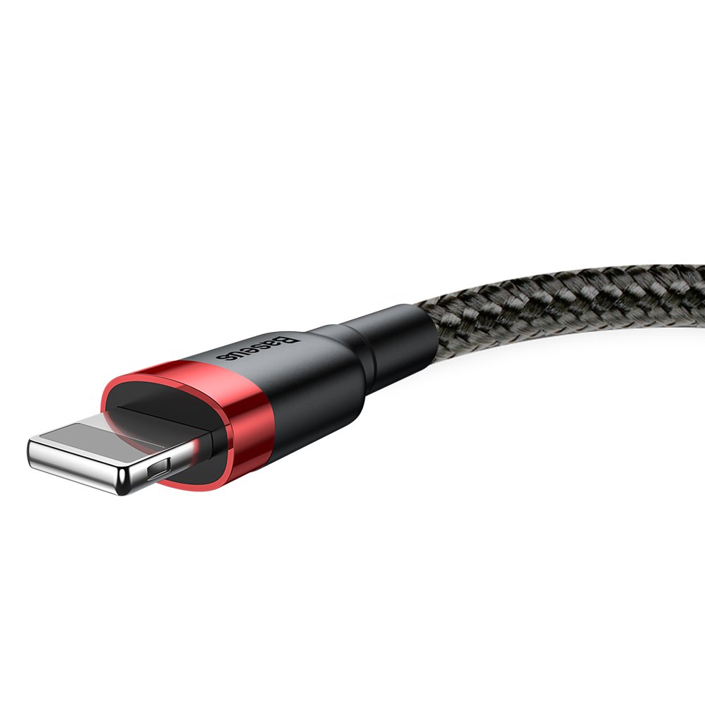 Kabel USB Baseus Cafule 3m 2A Lightning czarno-czerwony / 3