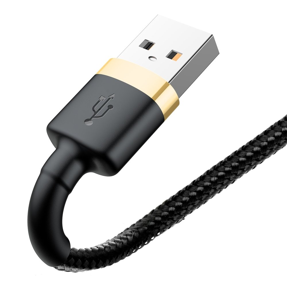 Kabel USB Baseus Cafule 3m 2A Lightning czarno-zoty APPLE iPhone 14 Plus / 4