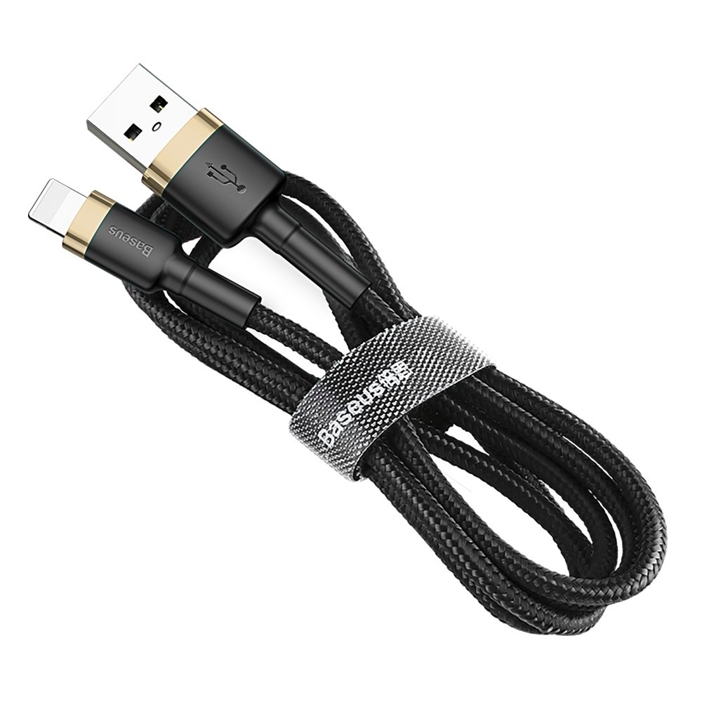 Kabel USB Baseus Cafule 3m 2A Lightning czarno-zoty APPLE iPhone 14 Plus / 5