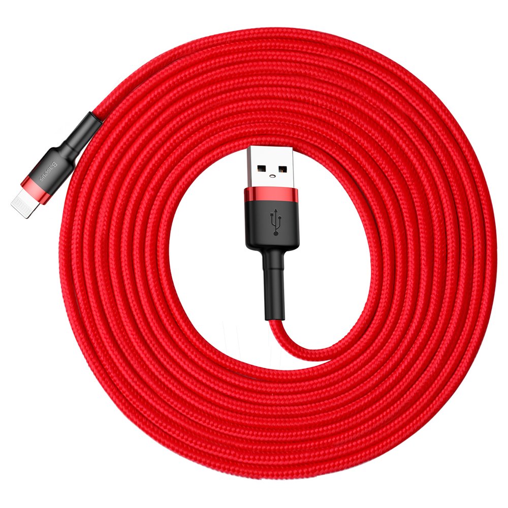 Kabel USB Baseus Cafule 3m 2A Lightning czerwony APPLE iPhone 14 Plus