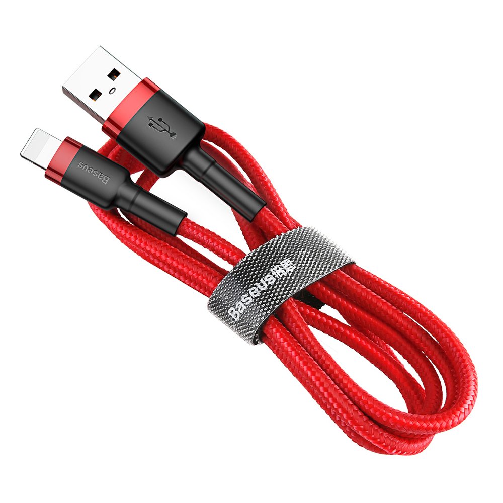 Kabel USB Baseus Cafule 3m 2A Lightning czerwony APPLE iPad 7 10.2 / 5