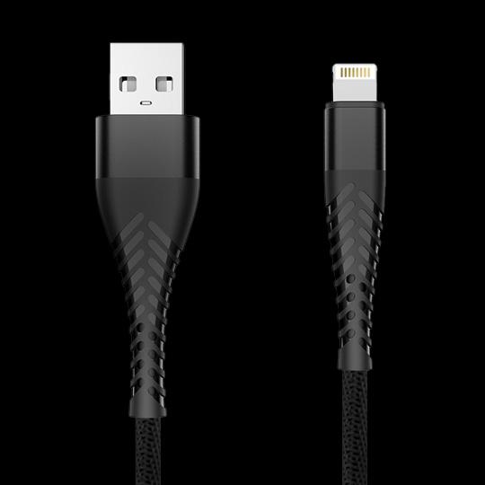 Kabel USB eXtreme Spider 3A 1m Lightning czarny