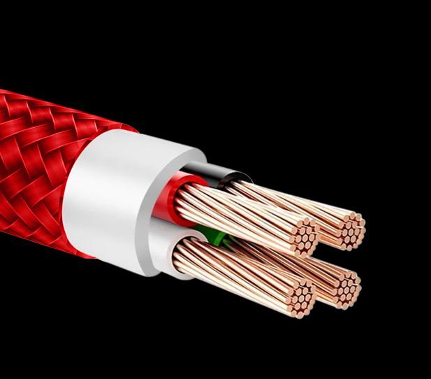 Kabel USB eXtreme Spider 3A 1.5m Typ-C czerwony / 7
