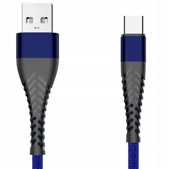 Kabel USB eXtreme Spider 3A 2m Typ-C niebieski