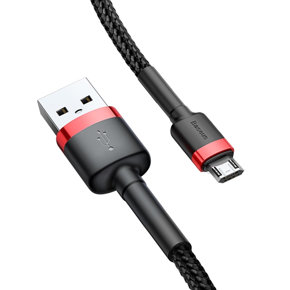 Kabel USB Baseus Cafule 2m 1.5A microUSB czarno-czerwony MOTOROLA Moto X Play / 4