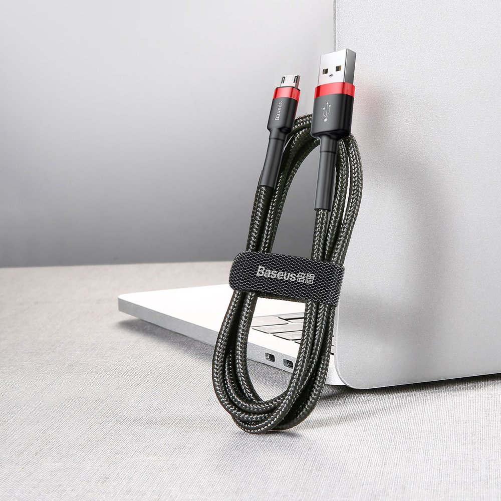 Kabel USB Baseus Cafule 2m 1.5A microUSB czarno-czerwony / 6