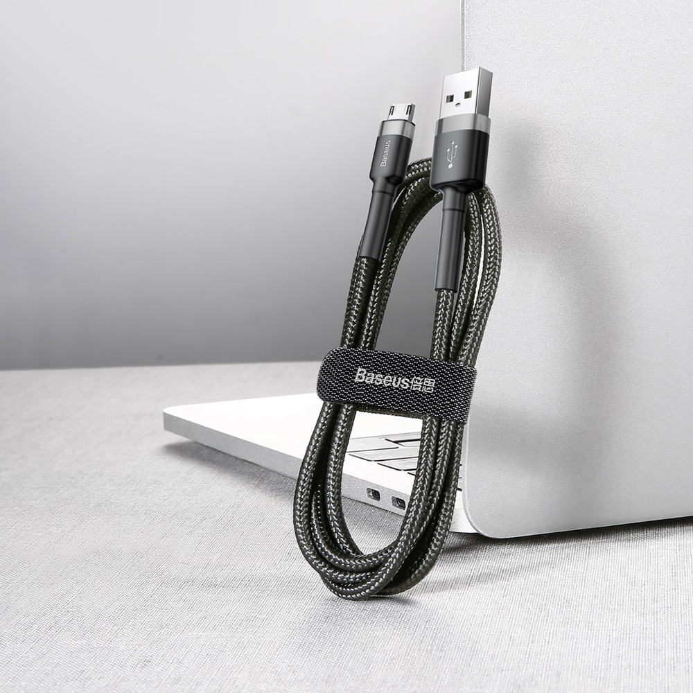 Kabel USB Baseus Cafule 2m 1.5A microUSB czarno-szary Xiaomi Redmi 3 / 6