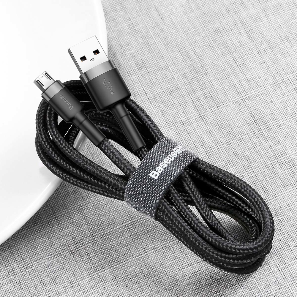 Kabel USB Baseus Cafule 2m 1.5A microUSB czarno-szary ZTE Blade A612 / 8