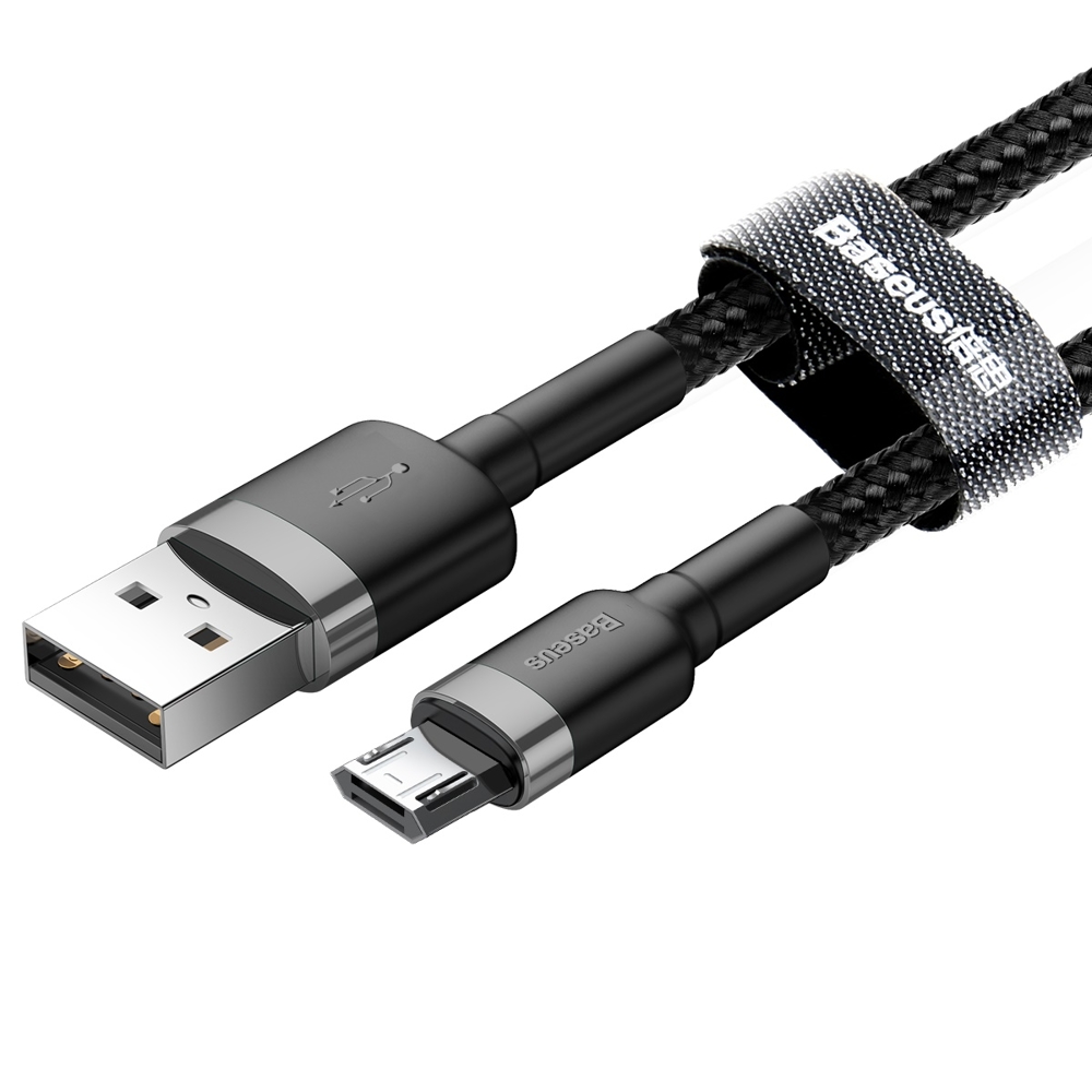 Kabel USB Baseus Cafule 2m 1.5A microUSB czarno-szary Kiano Elegance 4.5 / 9
