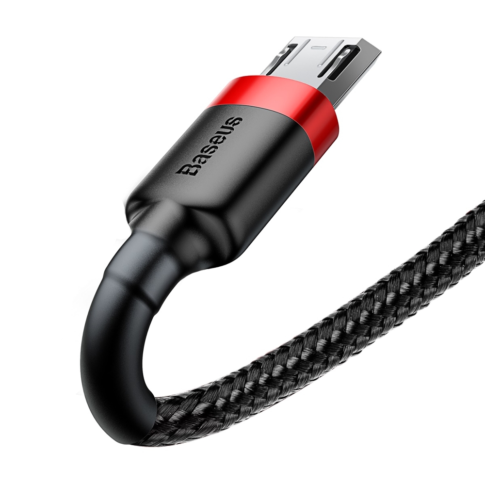Kabel USB Baseus Cafule 1m 2.4A microUSB czarno-czerwony ORANGE Rise 31 / 5
