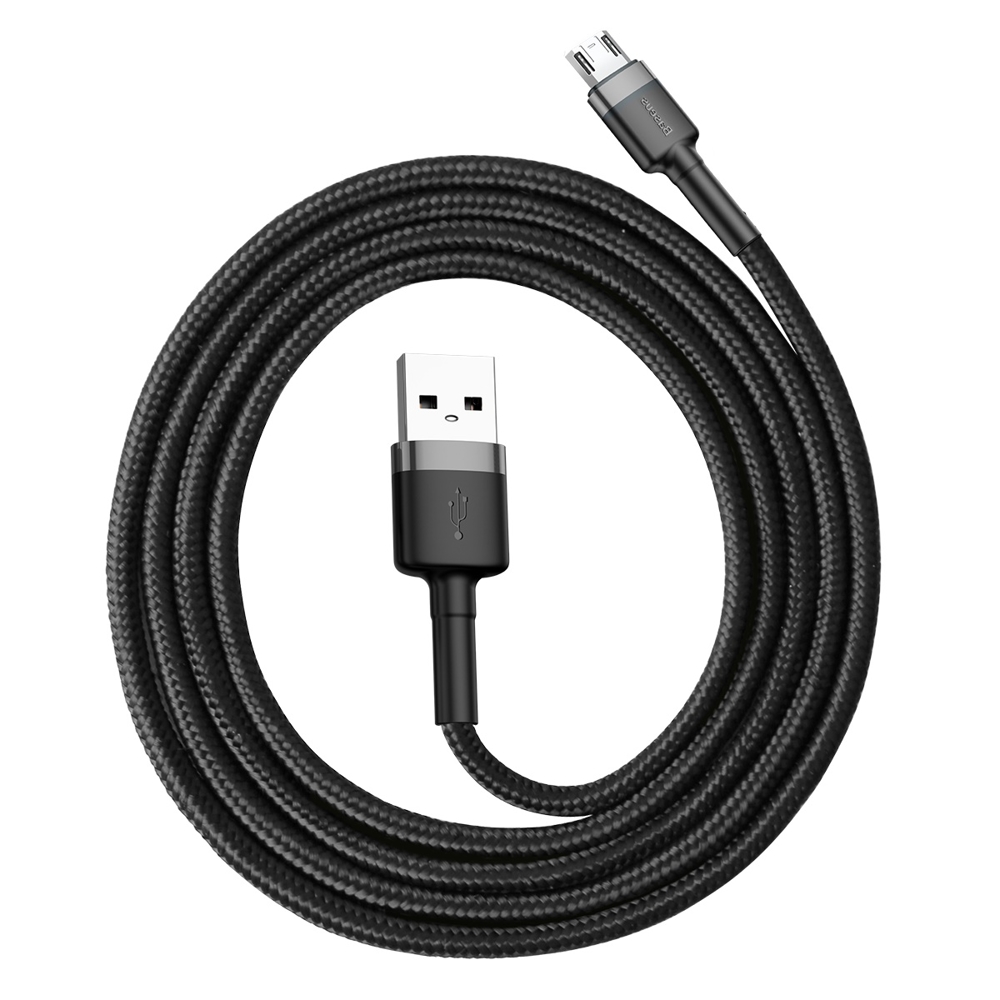 Kabel USB Baseus Cafule 1m 2.4A microUSB czarny HUAWEI Ascend Y625 / 3