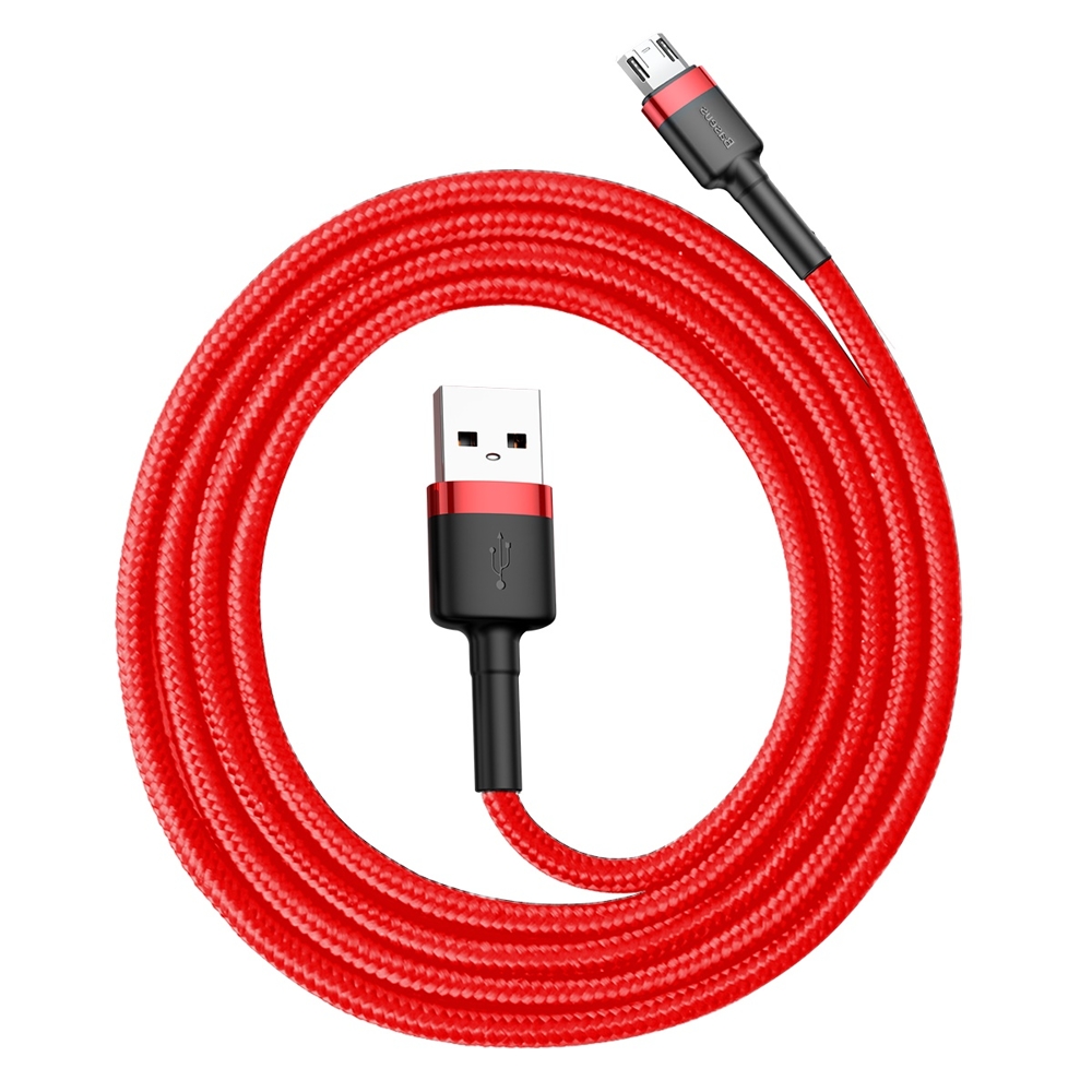 Kabel USB Baseus Cafule 1m 2.4A microUSB czerwony CAT S30 / 2
