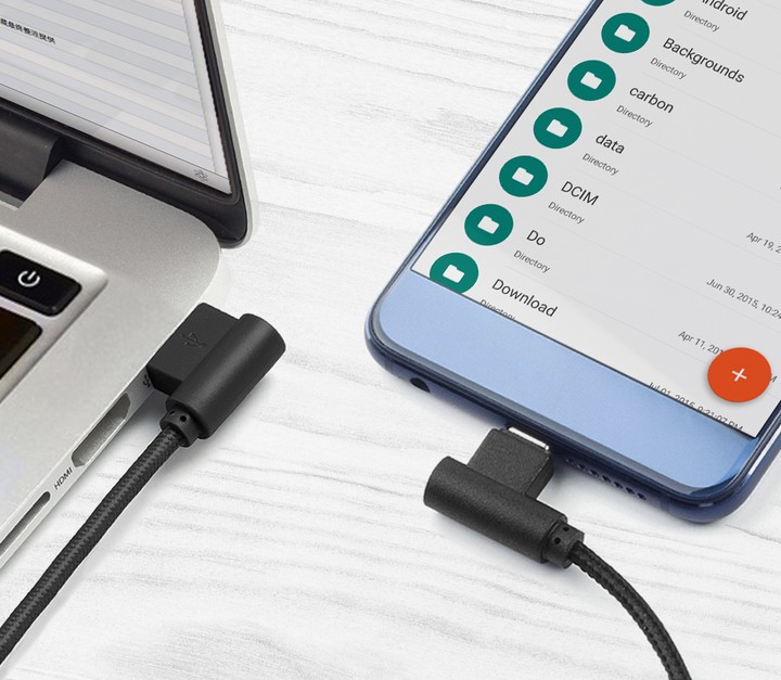 Kabel USB kt 90 stopni 1m microUSB biay HUAWEI P Smart 2019 / 3