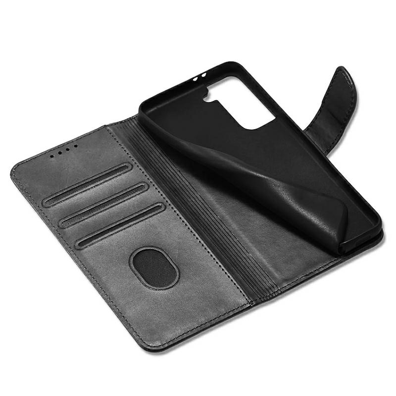 Pokrowiec etui z klapk na magnes Marva​ Wallet czarne MOTOROLA Moto G54 5G / 3