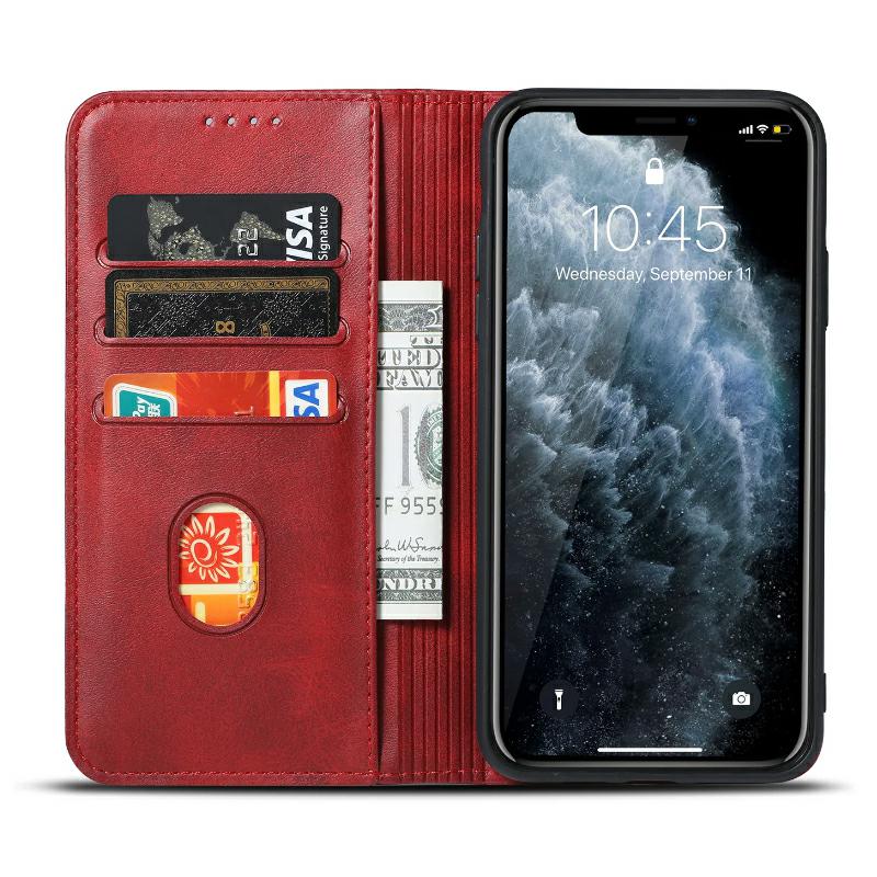 Pokrowiec etui z klapk na magnes Marva​ Wallet czerwone MOTOROLA Moto G54 5G / 2