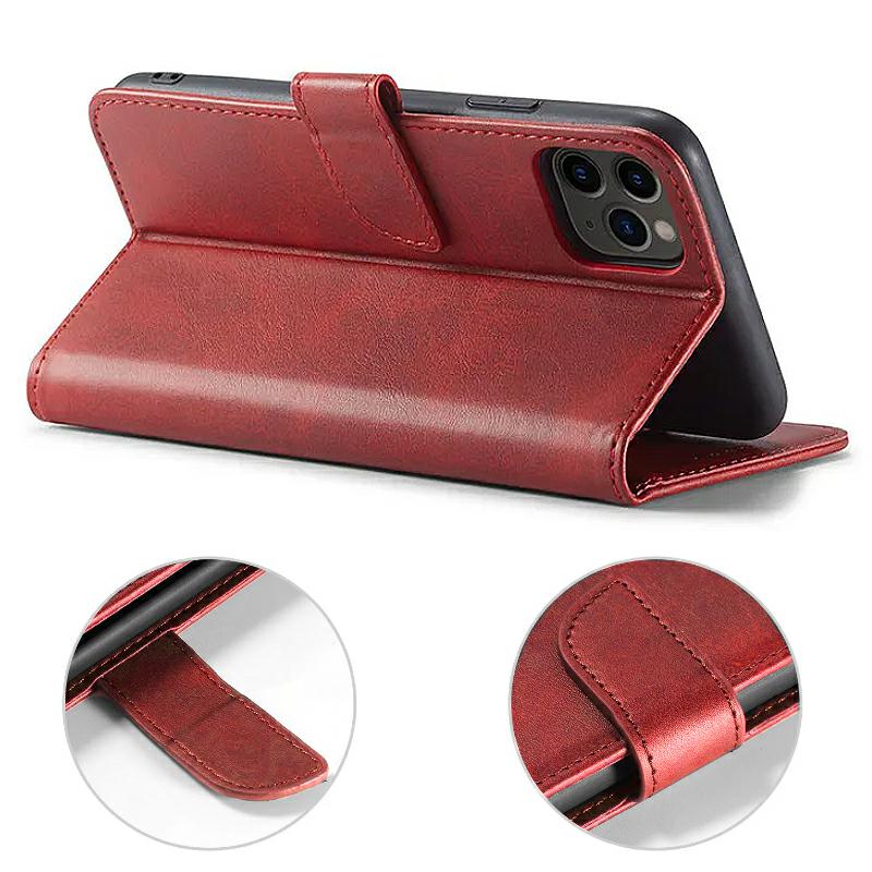 Pokrowiec etui z klapk na magnes Marva​ Wallet czerwone MOTOROLA Moto G54 5G / 3