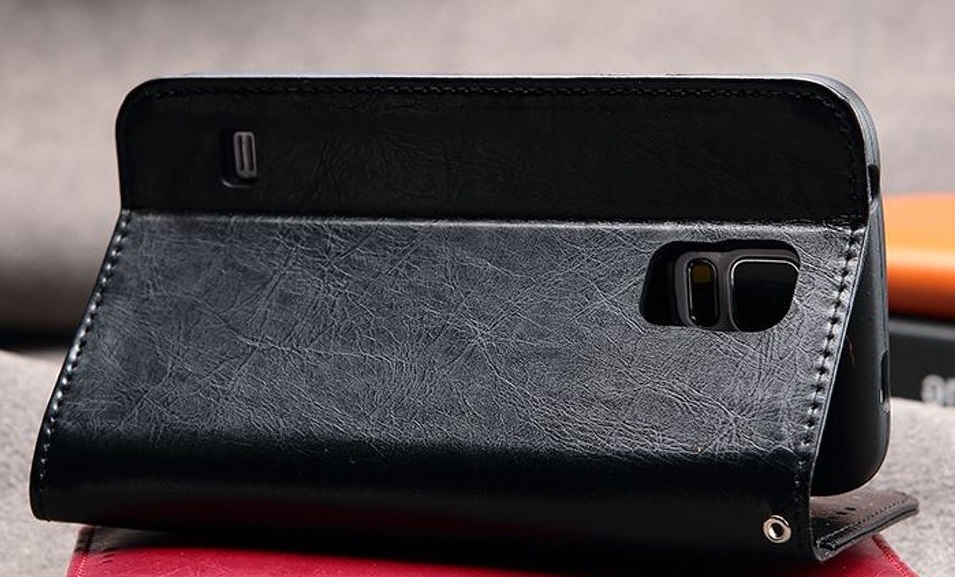 Pokrowiec etui skrzane z klapk Kalaideng ROYALE czarne HTC One M8 / 3