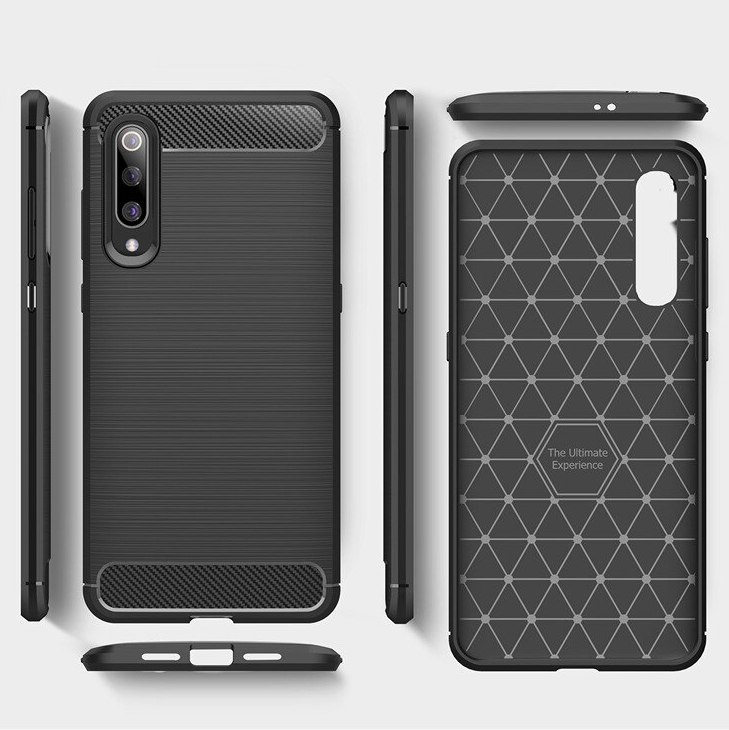 Pokrowiec etui pancerne Karbon Case czarne Xiaomi Mi 9 SE / 2