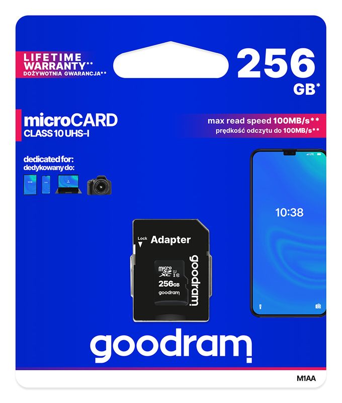 Karta pamici MicroSD 256GB Goodram class 10 ZTE Blade A73