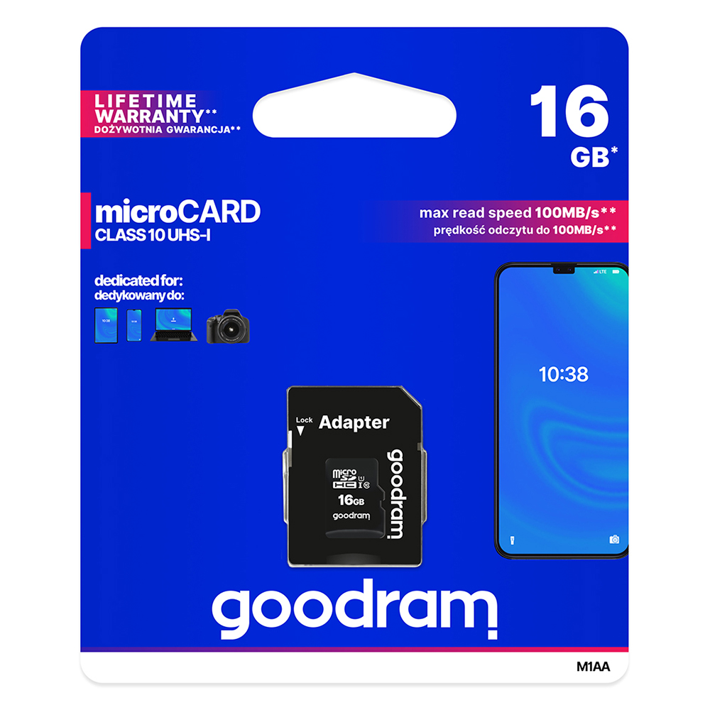 Karta pamici MicroSD 16GB Goodram class 10 LG K8 (2017)