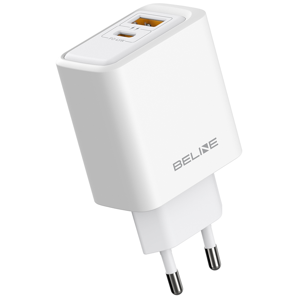 Ładowarka sieciowa Beline 45W GaN USB-A USB-C kostka biała Infinix Note 30 Ładowarka sieciowa Beline 45W GaN USB-A USB-C kostka biała Infinix Note 30