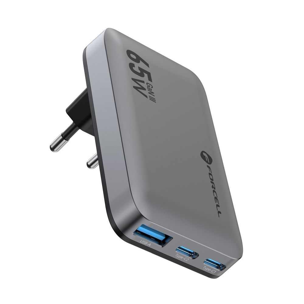 Ładowarka sieciowa Forcell F-Energy Ultra Slim GaN III 2xUSB-C + USB-A QC4.0 PD 4A 65W VT-47 szara SONY Xperia X Ładowarka sieciowa Forcell F-Energy Ultra Slim GaN III 2xUSB-C + USB-A QC4.0 PD 4A 65W VT-47 szara SONY Xperia X