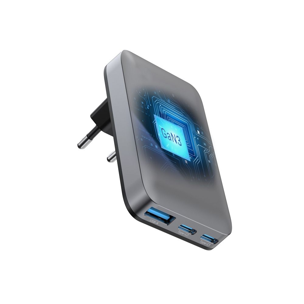 Ładowarka sieciowa Forcell F-Energy Ultra Slim GaN III 2xUSB-C + USB-A QC4.0 PD 4A 65W VT-47 szara SONY Xperia X / 2 Ładowarka sieciowa Forcell F-Energy Ultra Slim GaN III 2xUSB-C + USB-A QC4.0 PD 4A 65W VT-47 szara SONY Xperia X / 2