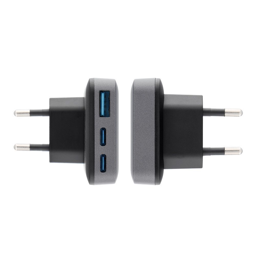 Ładowarka sieciowa Forcell F-Energy Ultra Slim GaN III 2xUSB-C + USB-A QC4.0 PD 4A 65W VT-47 szara SONY Xperia X / 6 Ładowarka sieciowa Forcell F-Energy Ultra Slim GaN III 2xUSB-C + USB-A QC4.0 PD 4A 65W VT-47 szara SONY Xperia X / 6