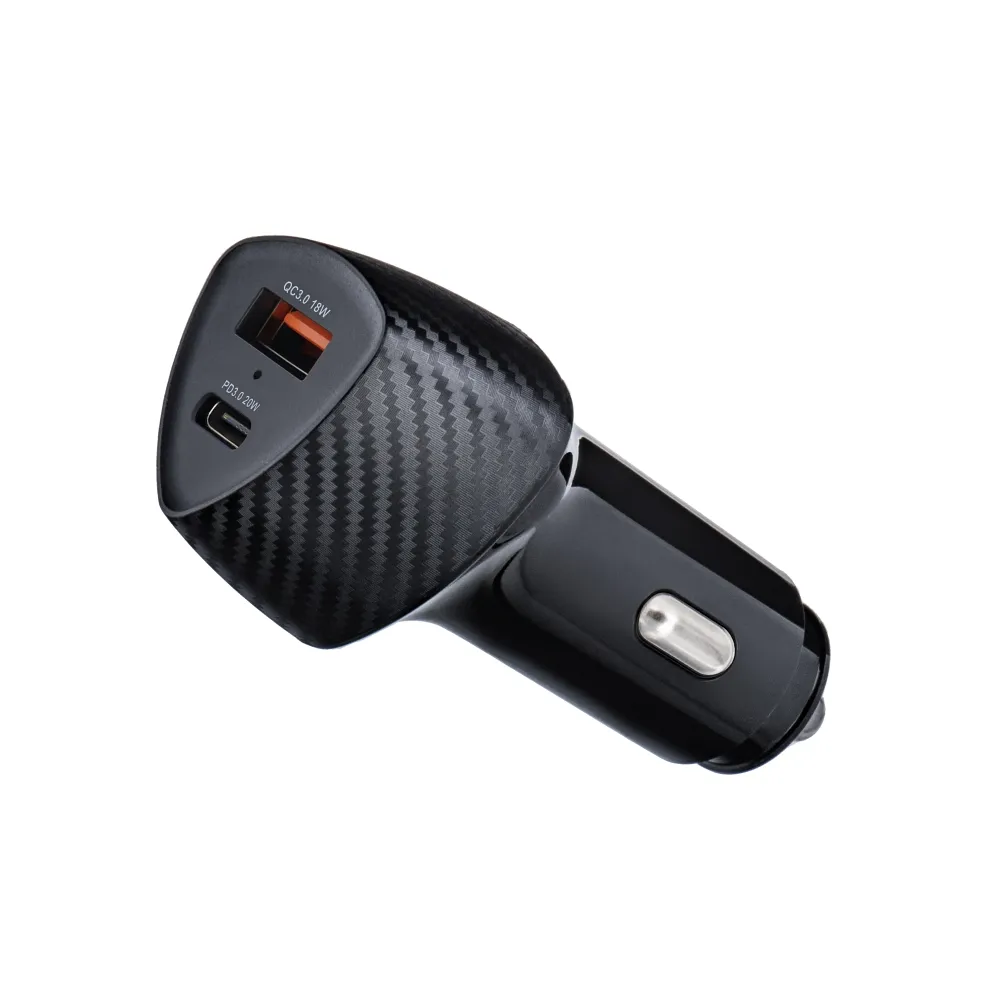 adowarka samochodowa Forcell Carbon USB Typ-C 18W CC50-1A1C czarna MOTOROLA Moto E5 Plus / 2