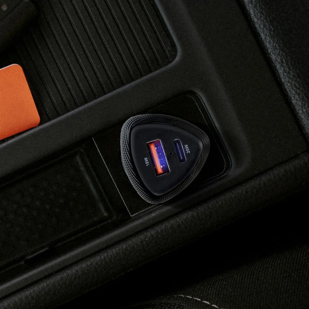 adowarka samochodowa Forcell Carbon USB Typ-C 18W CC50-1A1C czarna LG L Fino / 6