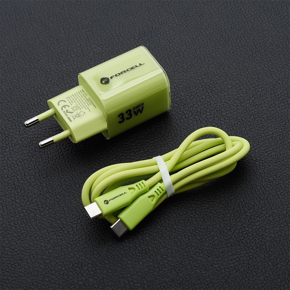 �adowarka sieciowa Forcell F-Energy GaN 33W 2 wej�cia z kablem Typ-C zielona SAMSUNG Galaxy A20 / 5