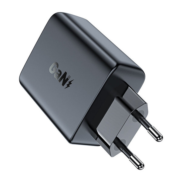 adowarka sieciowa Acefast 2x USB Typ-c 50W czarna myPhone Hammer Energy 2 / 6