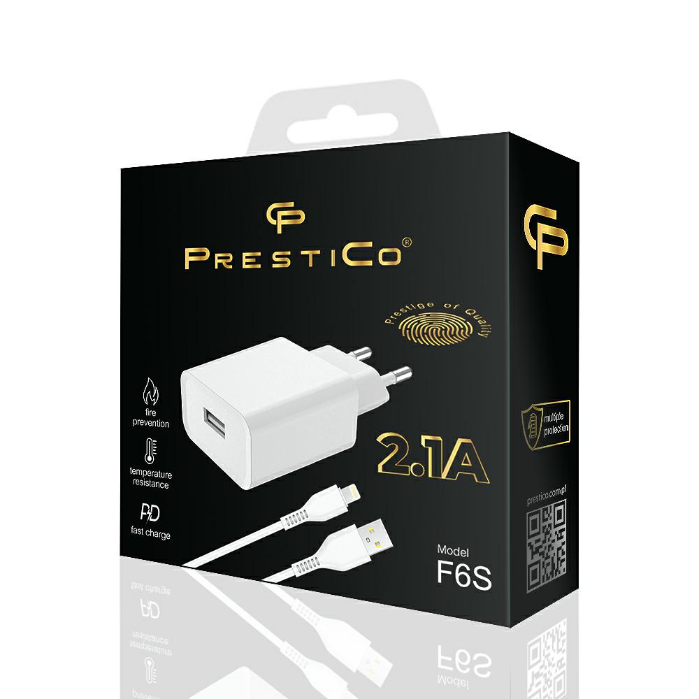 adowarka sieciowa PRESTICO​ F6S​ USB Lighting biaa APPLE iPhone 14 Pro