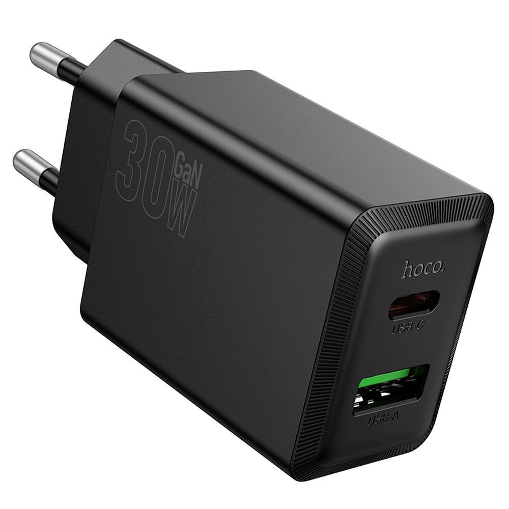 Ładowarka sieciowa Hoco SB A + USB C QC3.0 PS AFC 3A 30W kostka czarna Honor 9X Ładowarka sieciowa Hoco SB A + USB C QC3.0 PS AFC 3A 30W kostka czarna Honor 9X