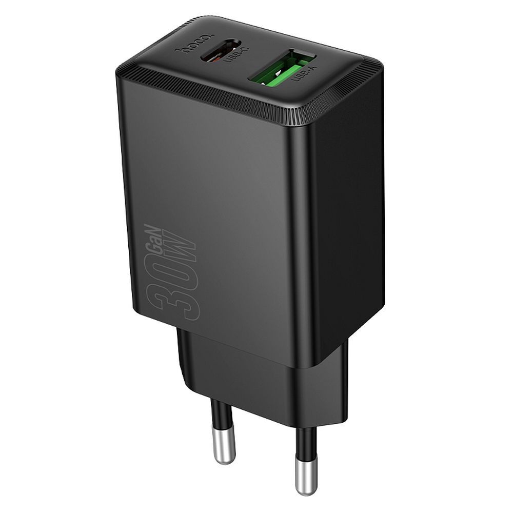Ładowarka sieciowa Hoco SB A + USB C QC3.0 PS AFC 3A 30W kostka czarna Honor 9X / 2 Ładowarka sieciowa Hoco SB A + USB C QC3.0 PS AFC 3A 30W kostka czarna Honor 9X / 2