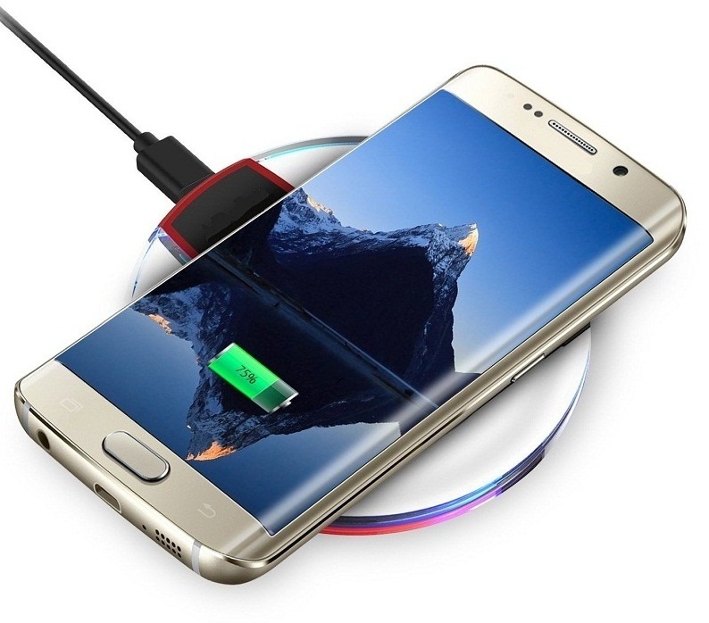 adowarka sieciowa indukcyjna bezprzewodowa QI LED czarna SAMSUNG SM-G350 Galaxy Core Plus / 6